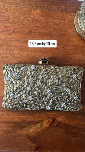 Gold clutch bag - gold, for