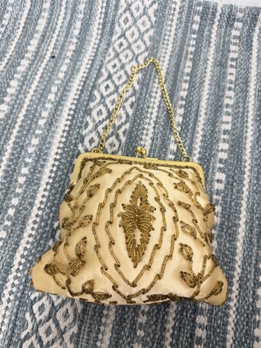 Vintage purse clutch hand - purse,