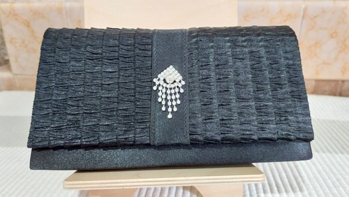 New black evening clutch - clutch, bag