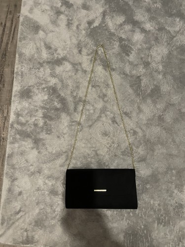 Lipsy black envelope clutch - black,