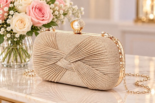 Champagne colour clutch bags - champagne,