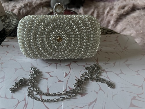 Pearl clutch bag - pearl,